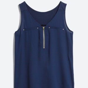 FORTUNE + IVY Lighton Zip Detail Blouse